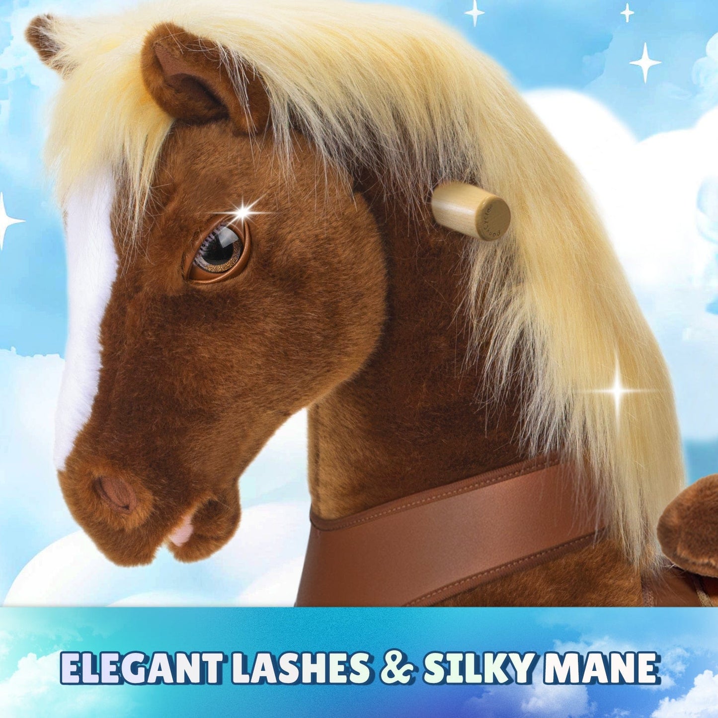 Model Y® Brown Horse Rideable Toy for Age 3-4