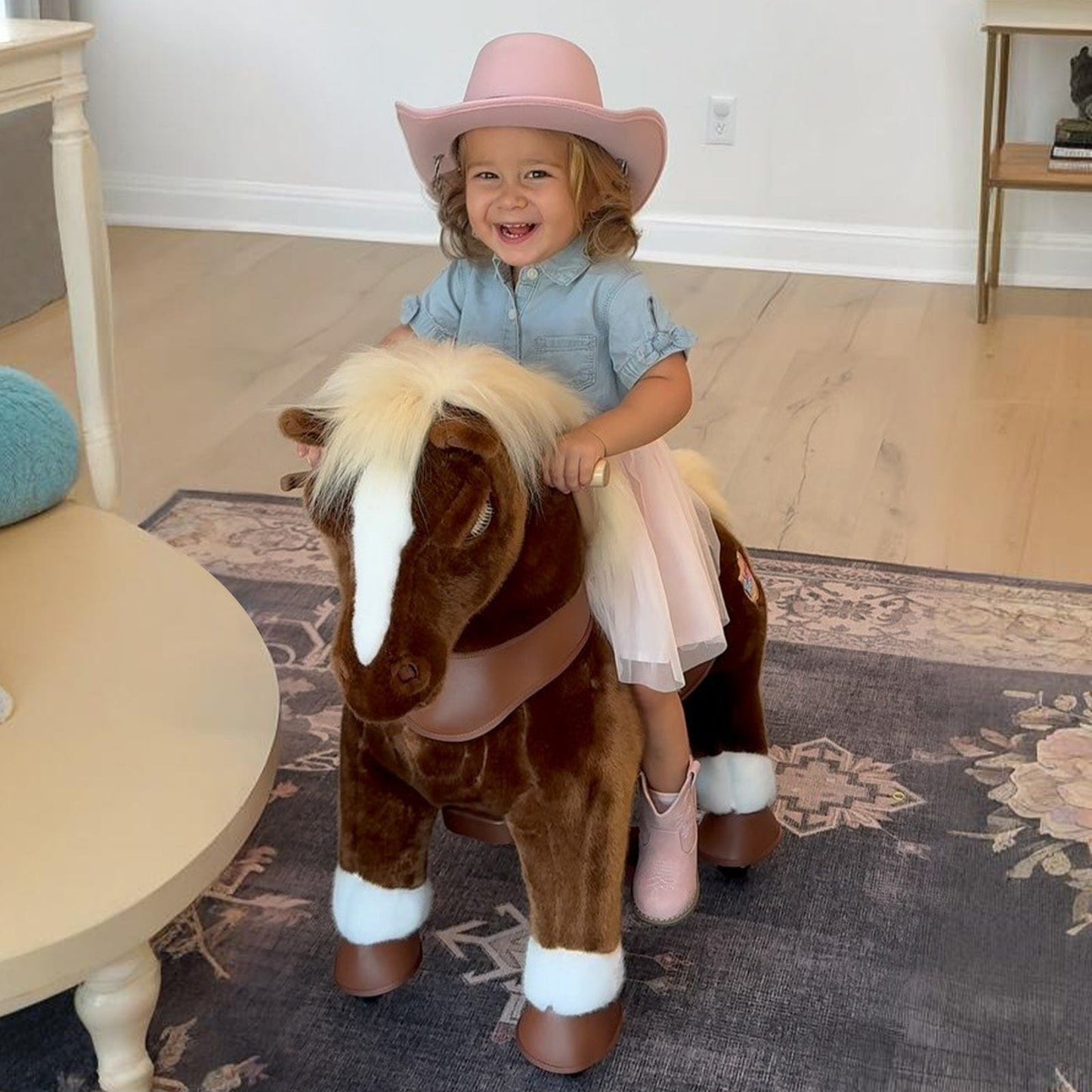 Model Y® Brown Horse Rideable Toy for Age 3-4