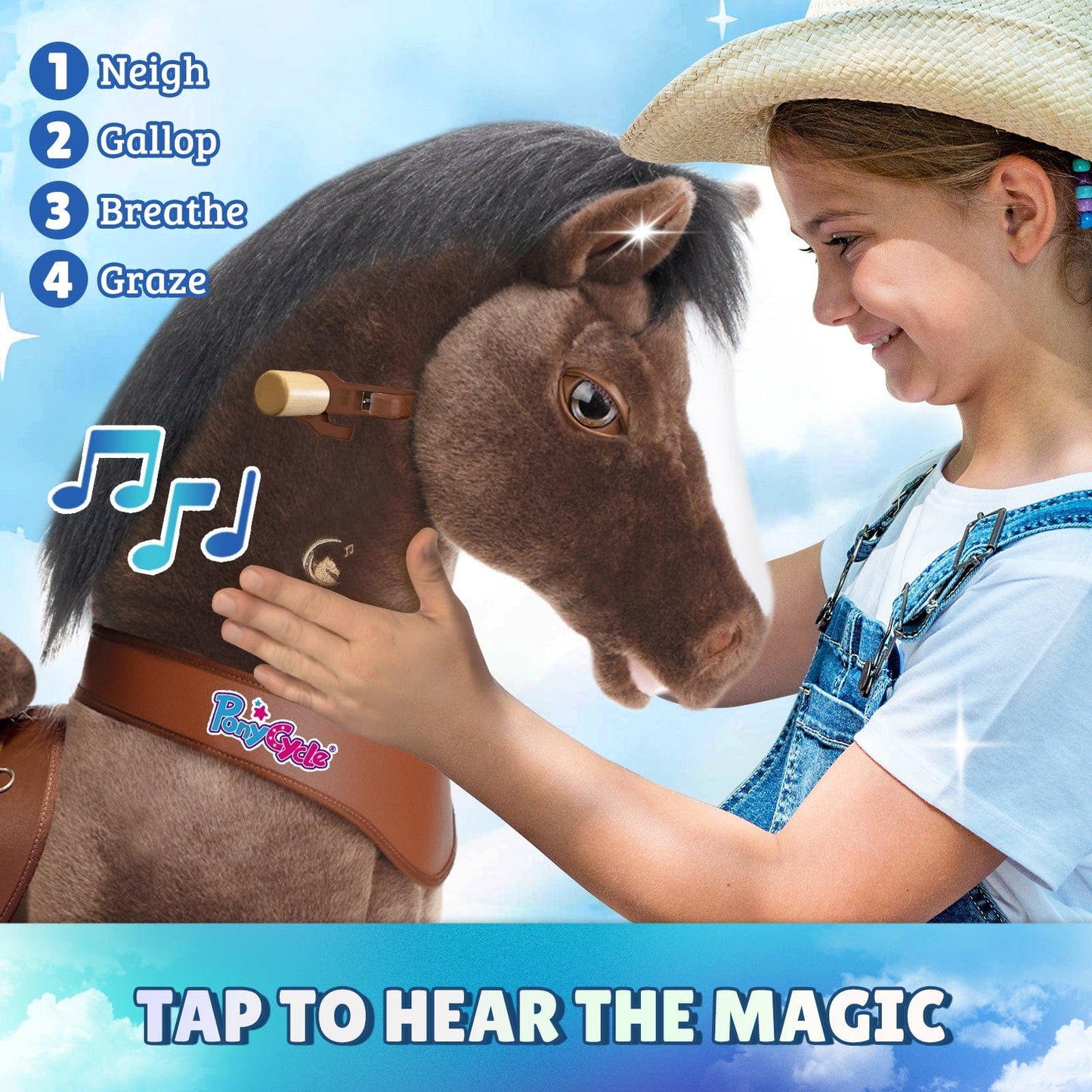 Model Y® Chocolate Brown Horse Rideable Toy for Age 4-7