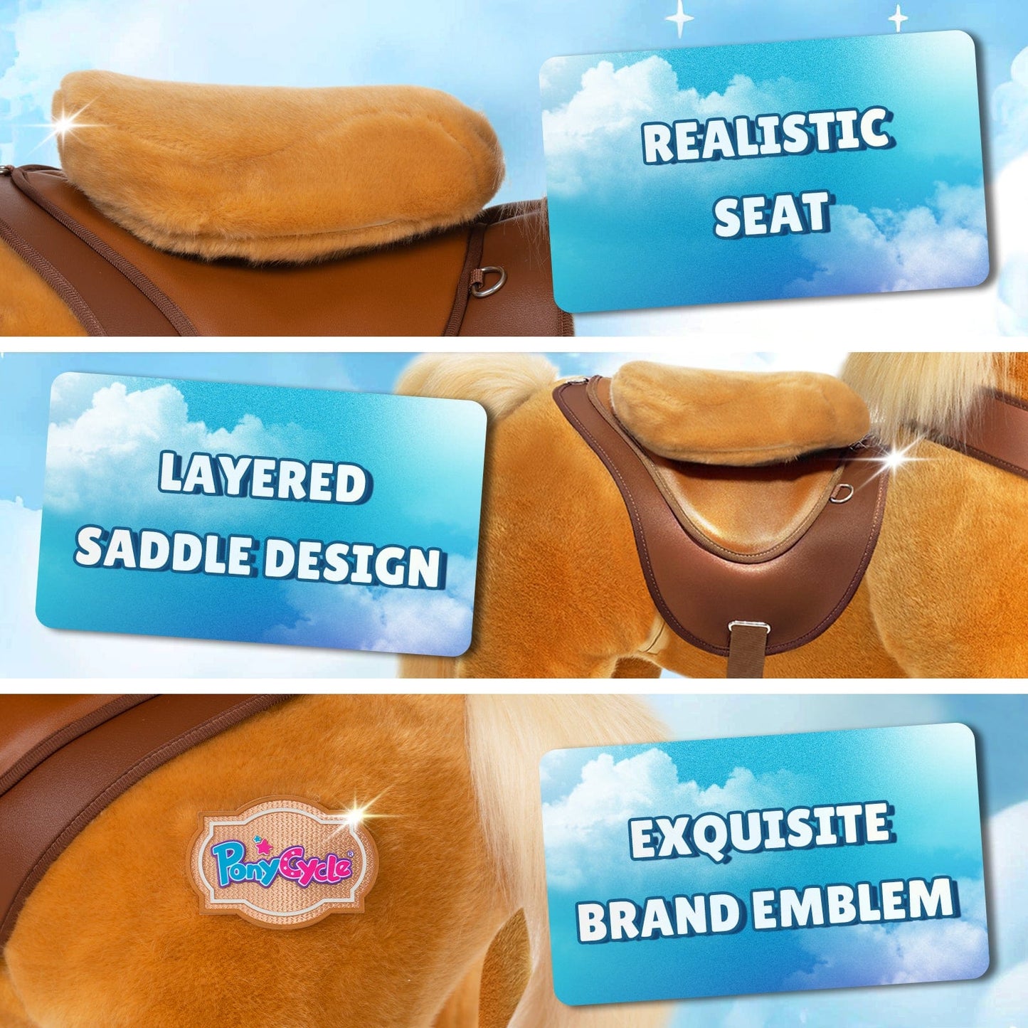 Model Y® Horse Ride-On Toy Age 3–4 – Light Brown