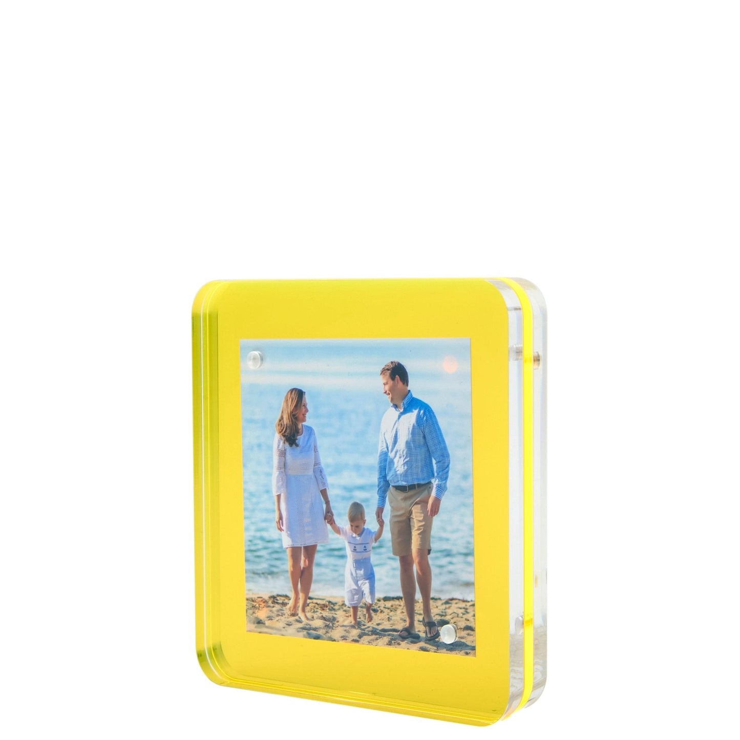 Yellow Acrylic 4" x 4" Flip Frame