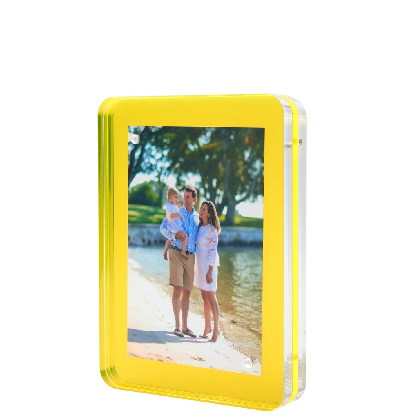 Yellow Acrylic 4" x 6" Flip Frame
