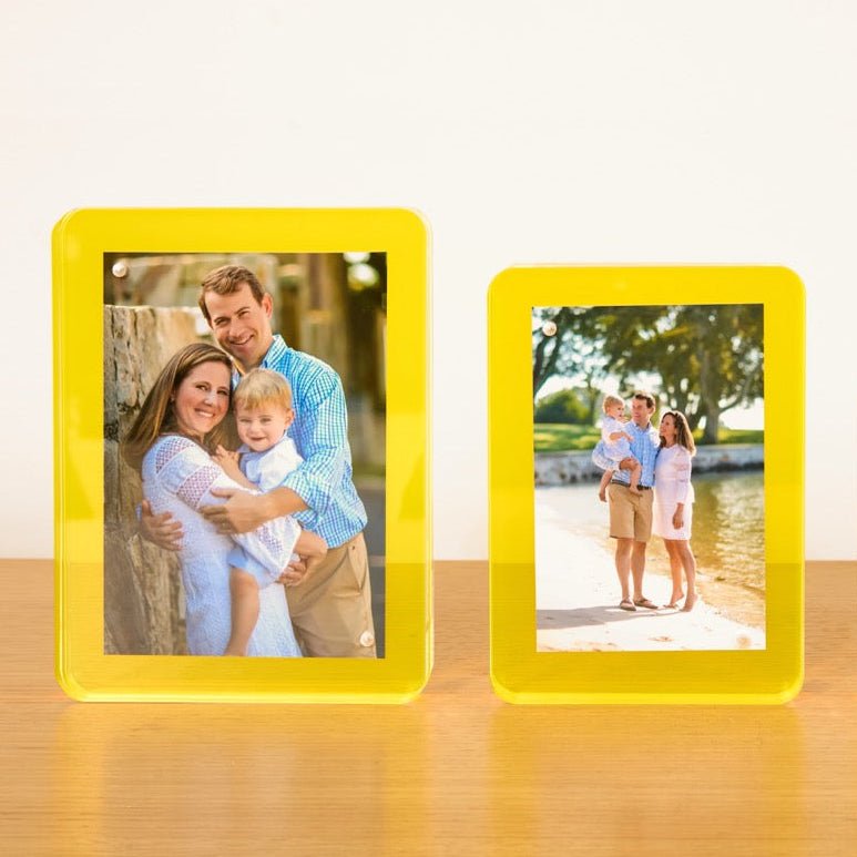 Yellow Acrylic 4" x 6" Flip Frame
