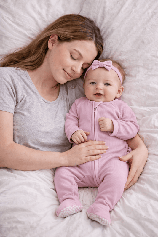 Zipper Footie Baby Pink Rib